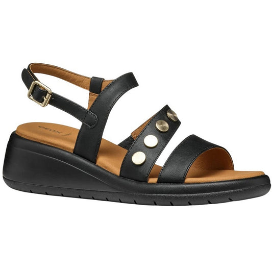 Black - Front - Geox Womens-Ladies D Meliconia Sandals