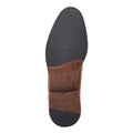 Burnt Brown - Side - Base London Mens Magnus Leather Toe Cap Derby Shoes