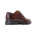 Burnt Brown - Lifestyle - Base London Mens Magnus Leather Toe Cap Derby Shoes