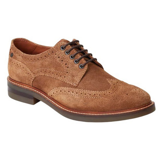 Ginger - Front - Base London Mens Hatfield Classic Leather Brogues
