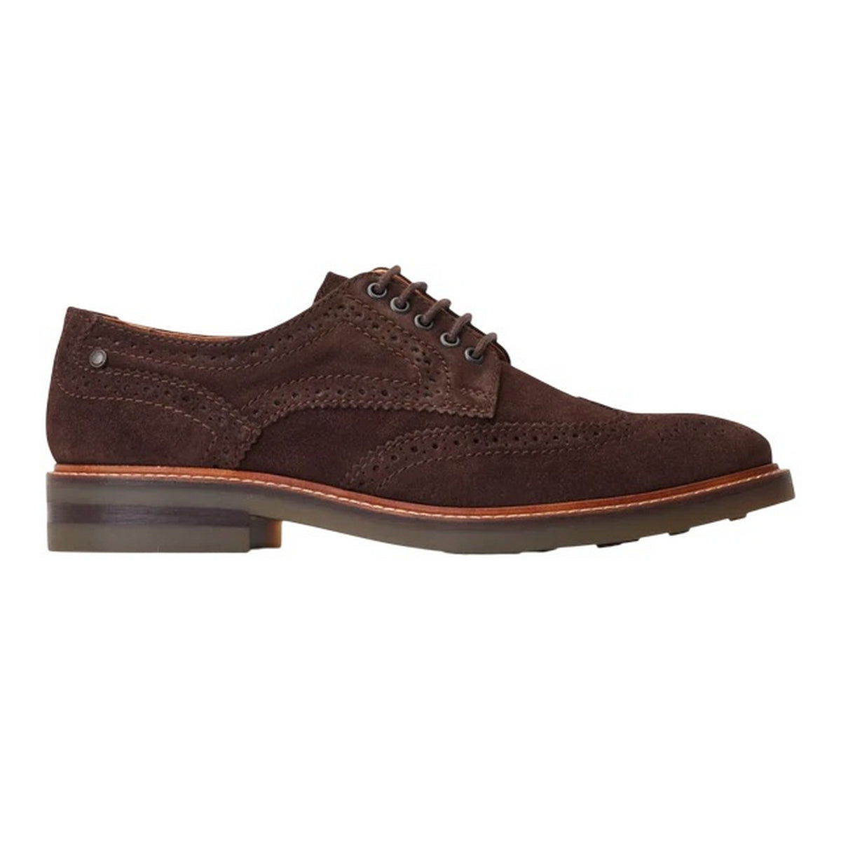 Burnt Brown - Back - Base London Mens Hatfield Classic Leather Brogues