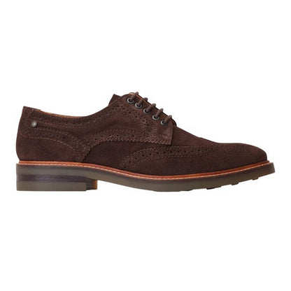 Burnt Brown - Back - Base London Mens Hatfield Classic Leather Brogues