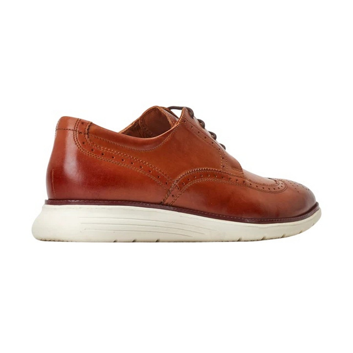 Burnt Tan - Back - Base London Mens Flight Leather Brogues