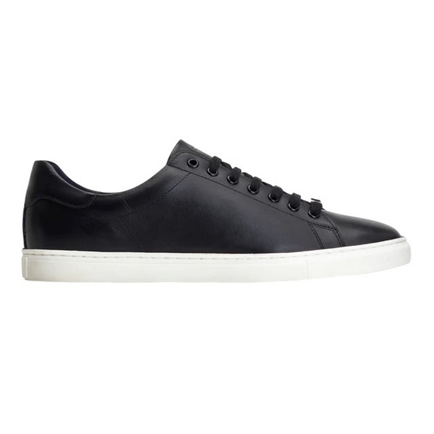 Black - Lifestyle - Base London Mens Tucker Leather Soft Trainers