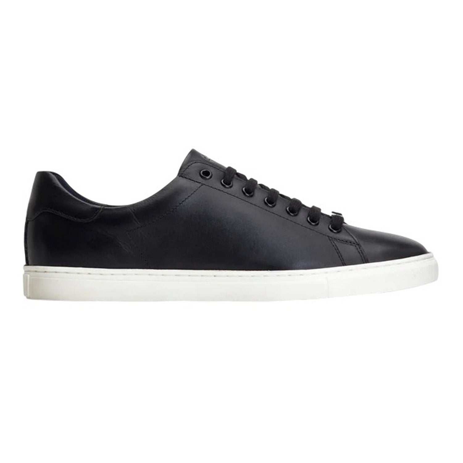 Black - Lifestyle - Base London Mens Tucker Leather Soft Trainers