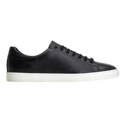 Black - Lifestyle - Base London Mens Tucker Leather Soft Trainers
