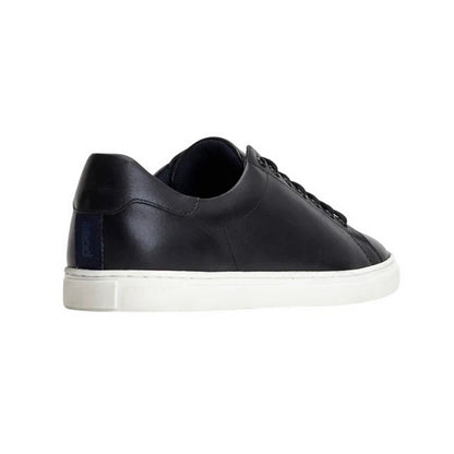 Black - Back - Base London Mens Tucker Leather Soft Trainers