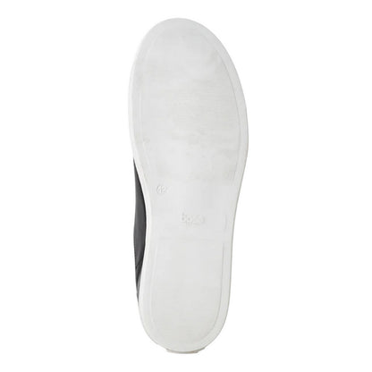 Black - Side - Base London Mens Tucker Leather Soft Trainers