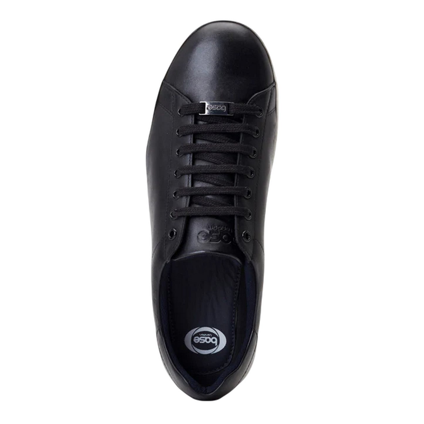 Black - Pack Shot - Base London Mens Tucker Leather Soft Trainers