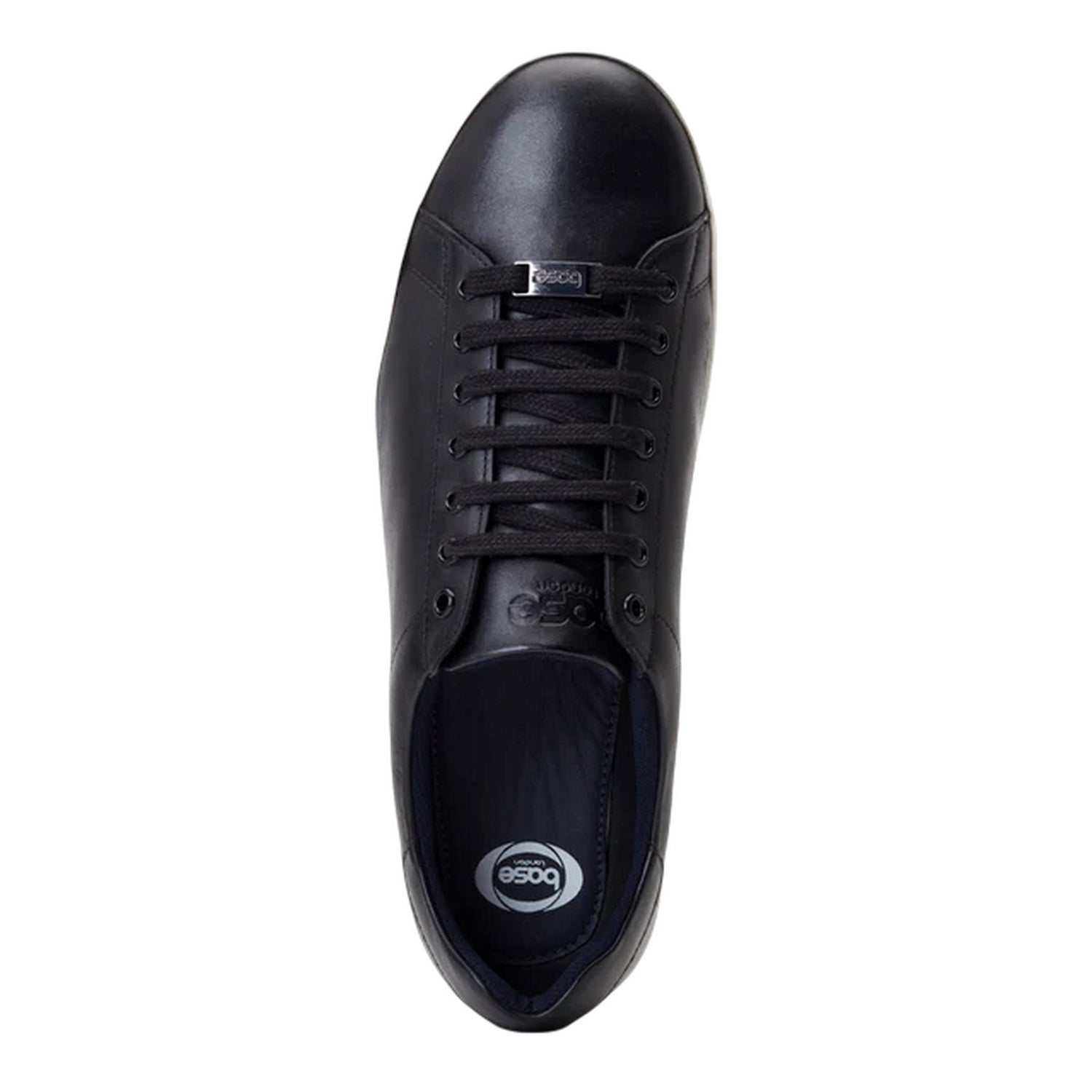 Black - Pack Shot - Base London Mens Tucker Leather Soft Trainers