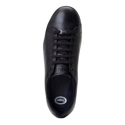 Black - Pack Shot - Base London Mens Tucker Leather Soft Trainers