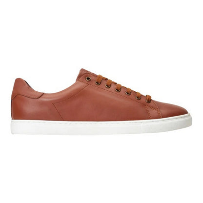 Burnt Tan - Lifestyle - Base London Mens Tucker Leather Soft Trainers