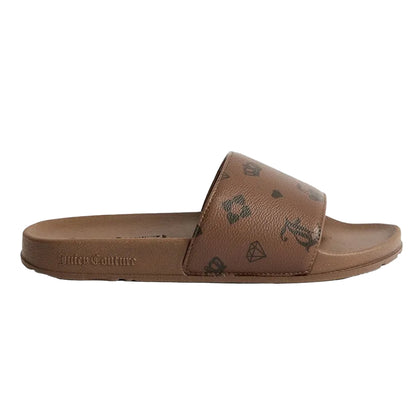 Black-Brown - Back - Juicy Couture Womens-Ladies Mia Monogram Sliders