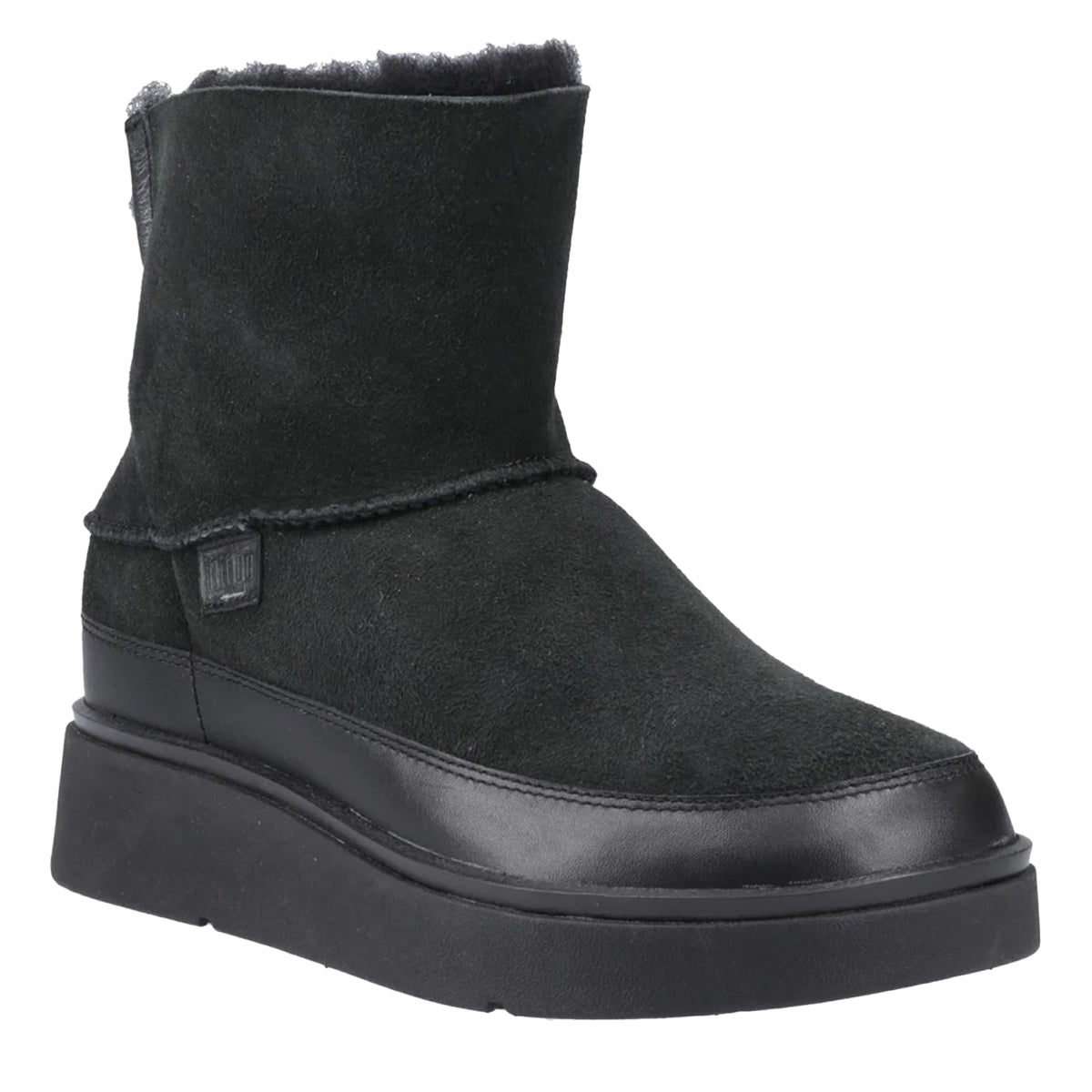 All Black - Front - FitFlop Womens-Ladies Gen-FF Mini Leather Ankle Boots