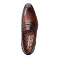 Burnt Brown - Lifestyle - Base London Mens Bruno Leather Penny Loafers