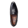 Black - Lifestyle - Base London Mens Bruno Leather Penny Loafers