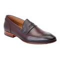 Bordo - Front - Base London Mens Bruno Leather Penny Loafers