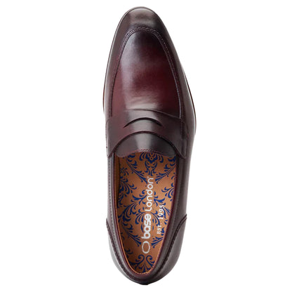 Bordo - Lifestyle - Base London Mens Bruno Leather Penny Loafers