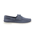 Dark Blue - Side - Sperry Mens Authentic Leather 2 Eyelet Boat Shoes