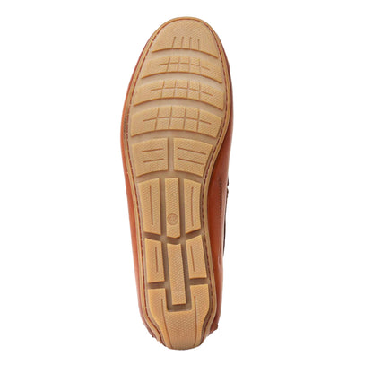 Burnt Tan - Side - Base London Mens Brooks Driver Leather Loafers
