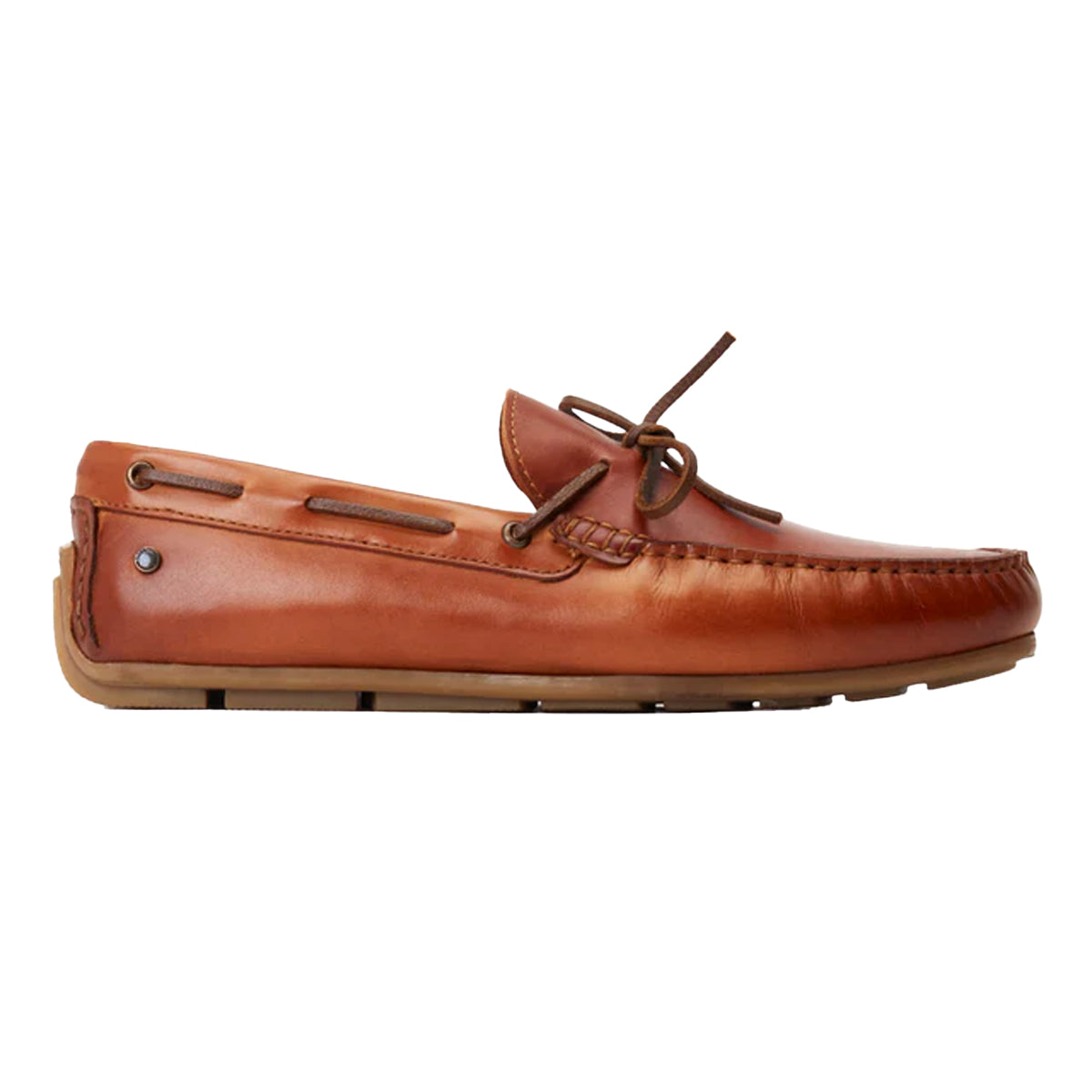 Burnt Tan - Back - Base London Mens Brooks Driver Leather Loafers