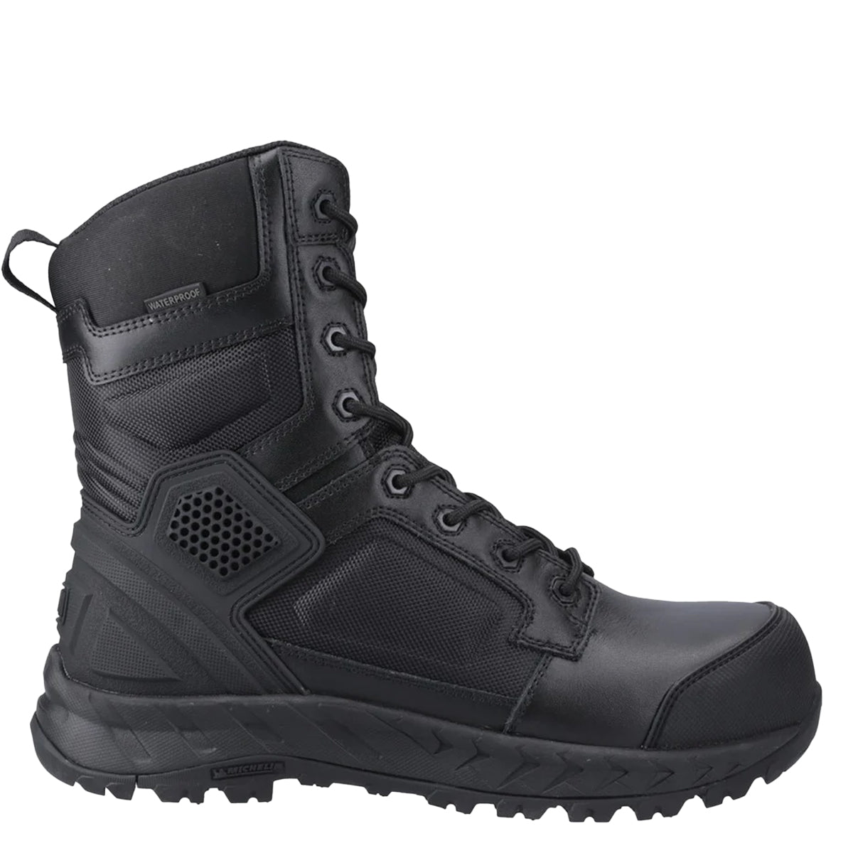 Black - Side - Magnum Mens Spider Exo 8.0 WP SZ Occupational Safety Boots