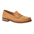 Burnt Tan - Front - Base London Mens Garfield Leather Penny Loafers