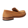 Burnt Tan - Back - Base London Mens Garfield Leather Penny Loafers