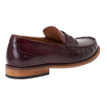 Bordo - Back - Base London Mens Garfield Leather Penny Loafers