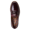 Bordo - Pack Shot - Base London Mens Garfield Leather Penny Loafers