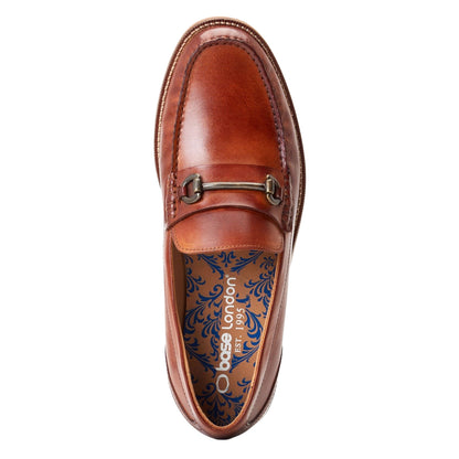Brown - Pack Shot - Base London Mens Madison Leather Loafers