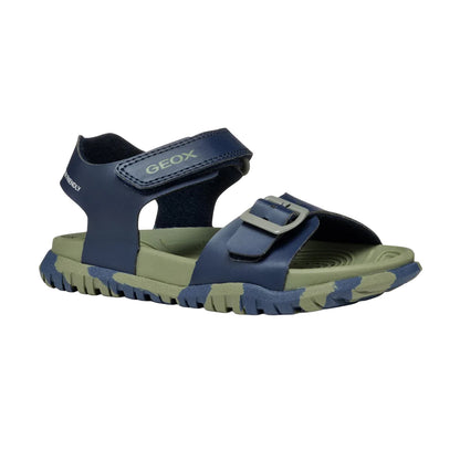 Navy-Military - Front - Geox Boys fusbetto Sandals