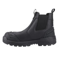 Black-Yellow - Side - Caterpillar Mens Striver XL Grain Leather Safety Boots