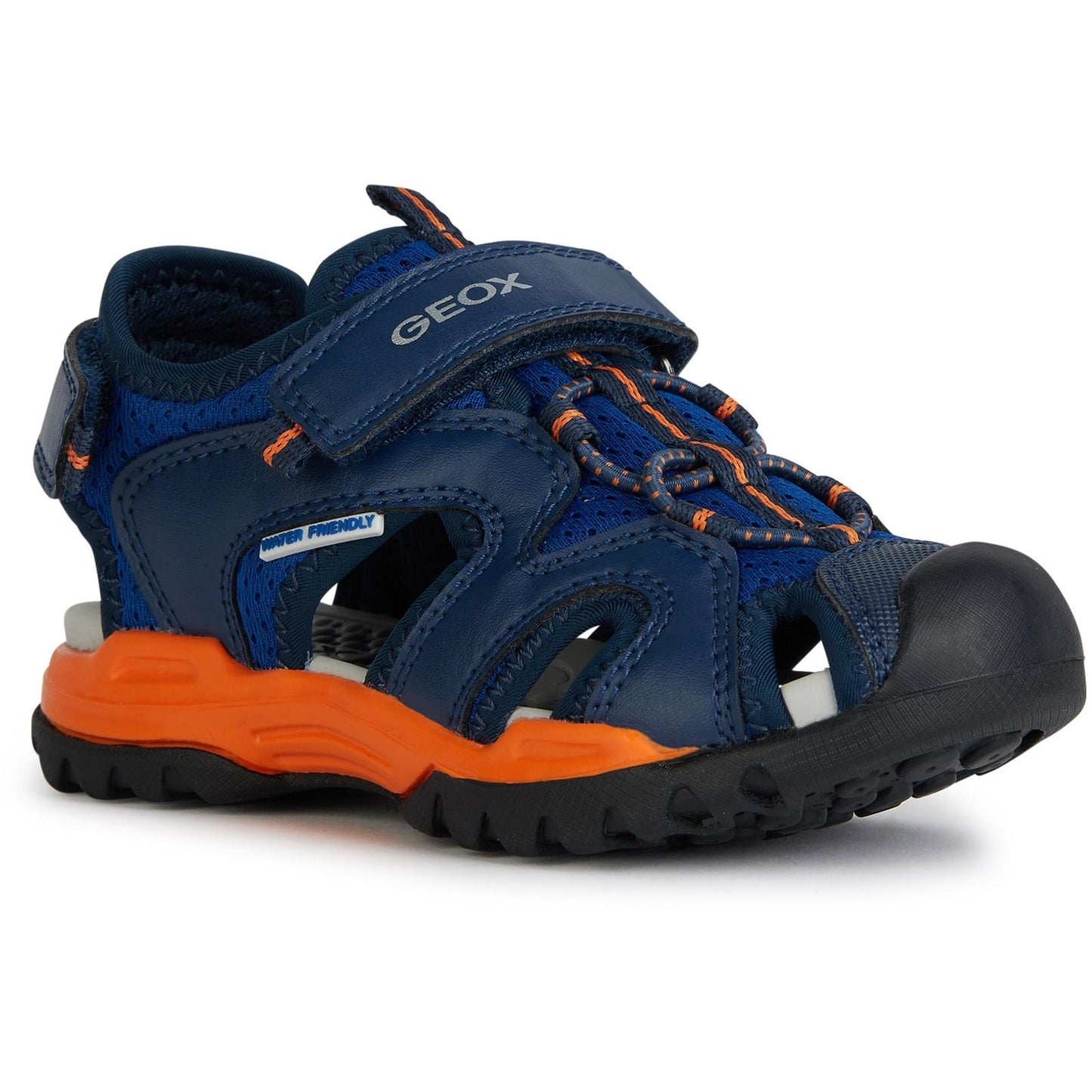 Royal Blue-Orange - Close up - Geox Boys Borealis Sandals