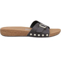Chocolate Brown - Lifestyle - Fit Flop Womens-Ladies Leather Buckle Detail Sliders