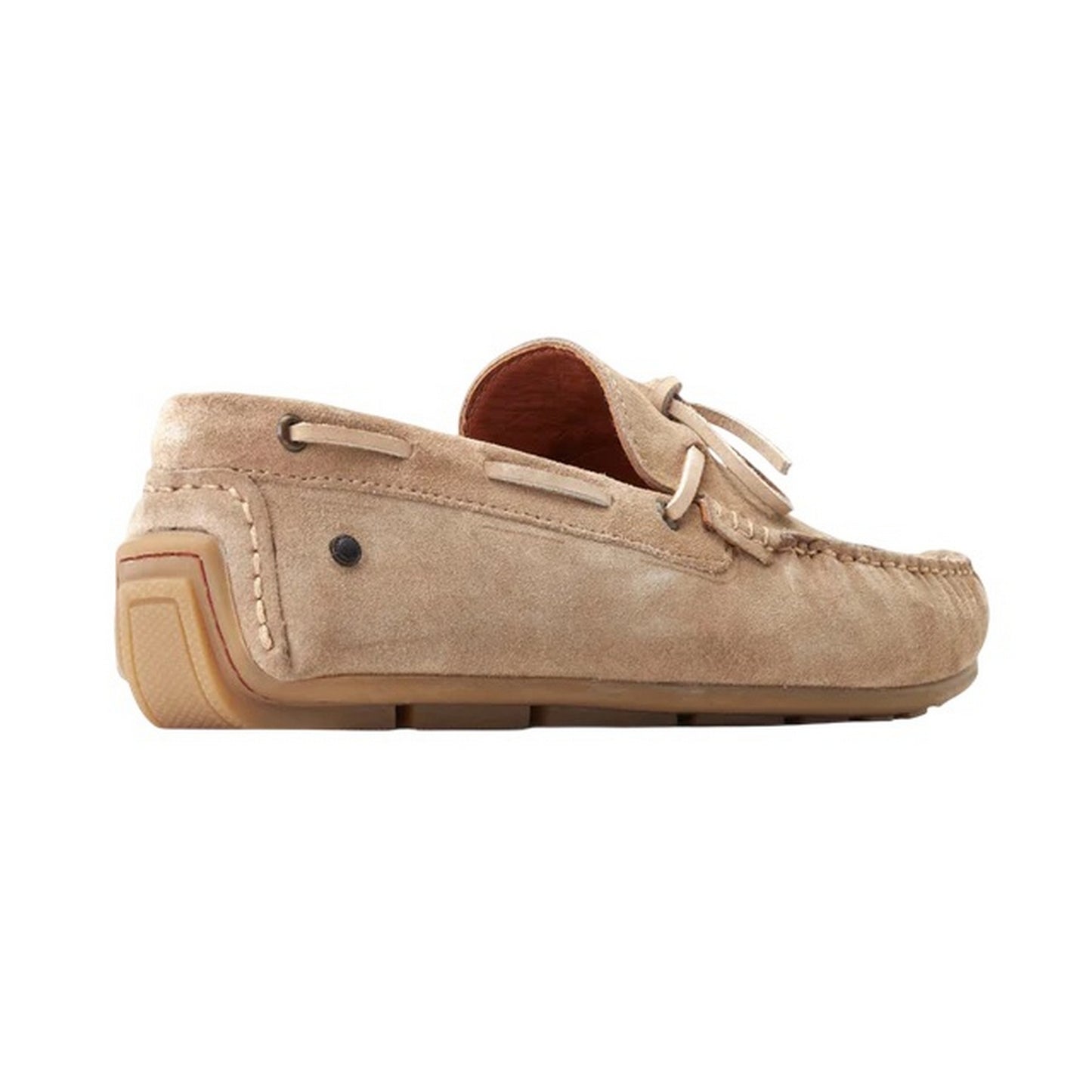 Sand - Back - Base London Mens Brooks Driver Suede Boat Shoes