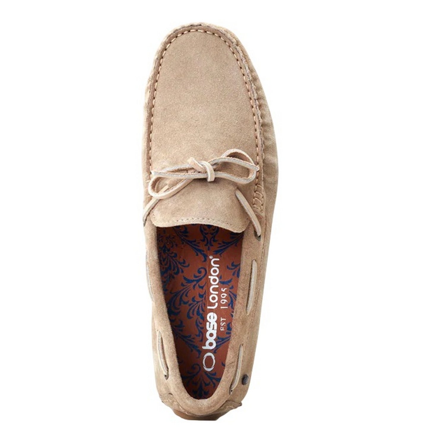 Sand - Side - Base London Mens Brooks Driver Suede Boat Shoes
