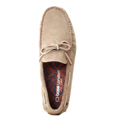 Sand - Side - Base London Mens Brooks Driver Suede Boat Shoes