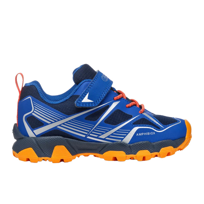 Royal Blue-Orange - Back - Geox Boys Magnetar Abx Trainers