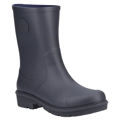 Midnight Navy - Front - FitFlop Womens-Ladies Wonderwelly Short Wellington Boots