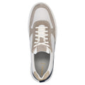 Sand-White - Lifestyle - Geox Mens U Deiven Leather Trainers