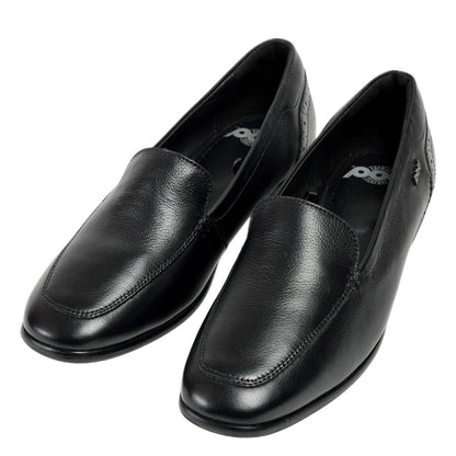 Black - Pack Shot - POD Womens-Ladies Italian Leather Penny Loafers