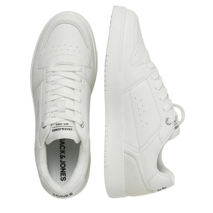 White-Silver - Side - Jack And Jones Mens Ealing Trainers