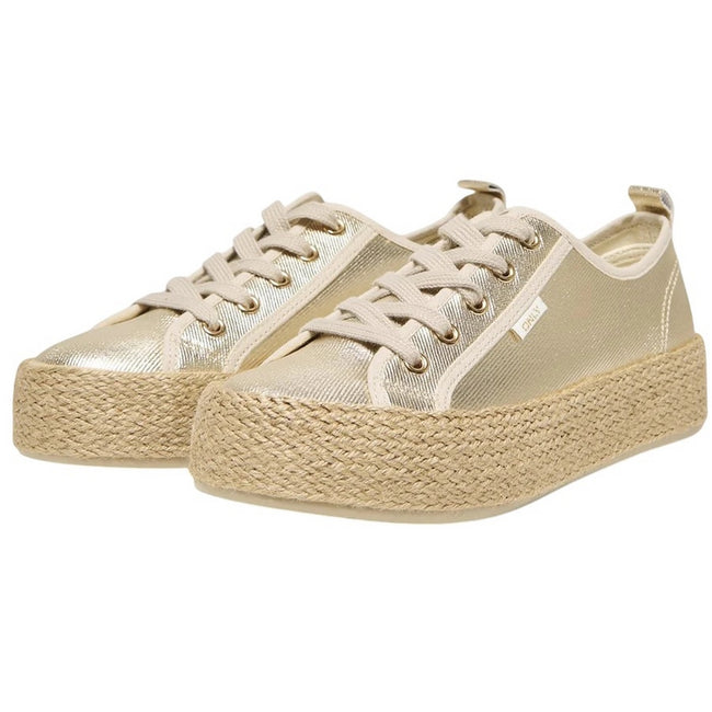 Gold - Front - Only Womens-Ladies Onlida 1 Trainers