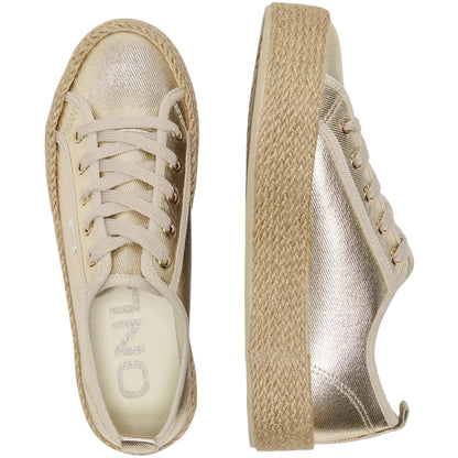 Gold - Side - Only Womens-Ladies Onlida 1 Trainers