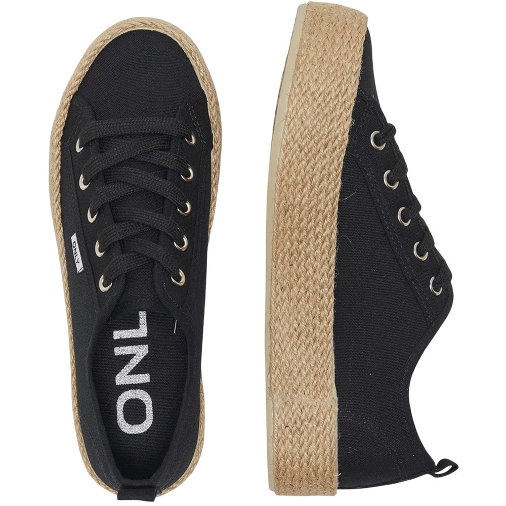 Black - Side - Only Womens-Ladies Onlida 1 Trainers