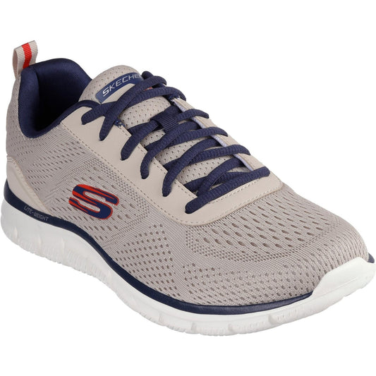 Taupe-Navy - Front - Skechers Mens Leshur Trainers