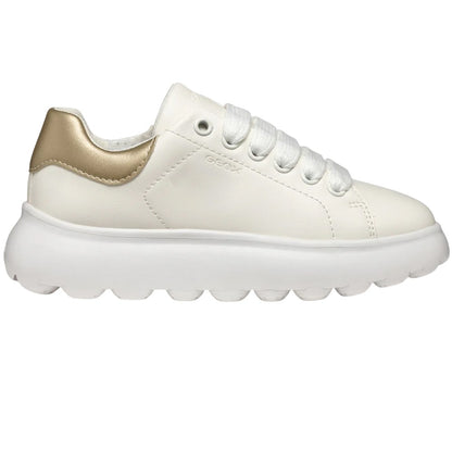 White-Platinum - Lifestyle - Geox Girls Puffypop Trainers