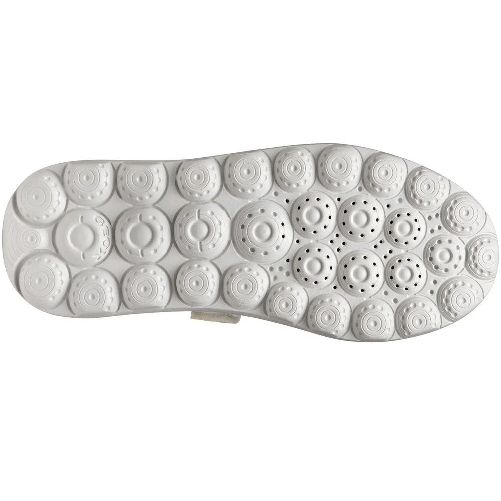 White-Platinum - Side - Geox Girls Puffypop Trainers
