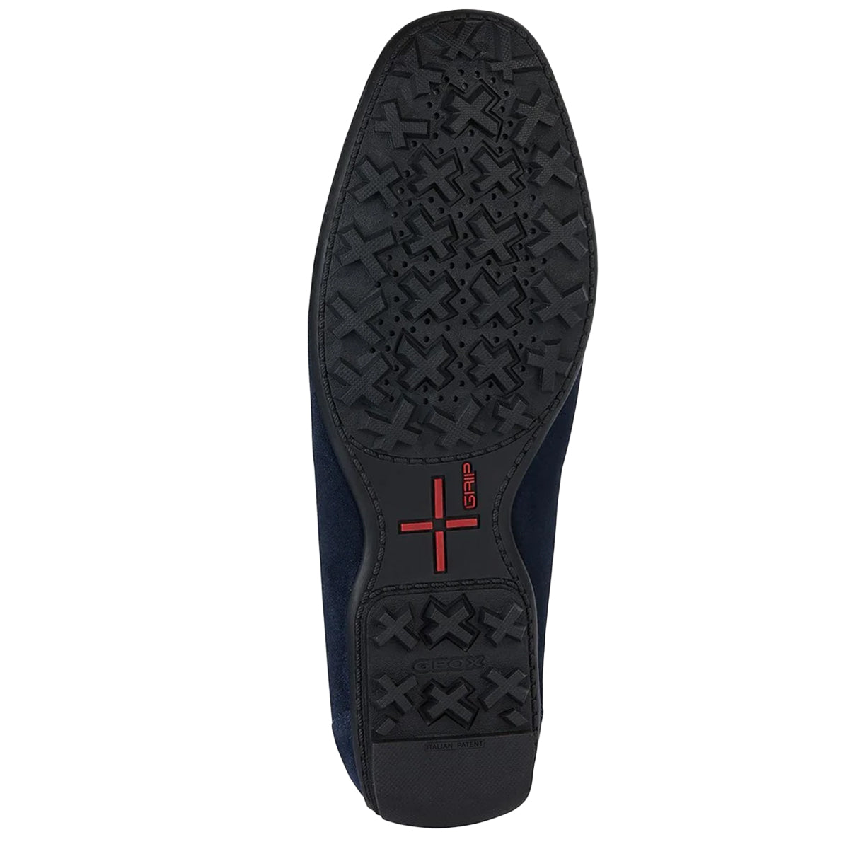 Navy - Side - Geox Mens Kosmopolis + Grip Suede Moccasins